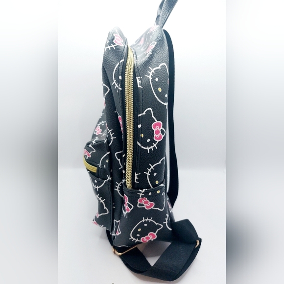 Sanrio Hello Kitty Mini Backpack Ladies Purse 10" Faux Leather Girls Authentic - Picture 2 of 7
